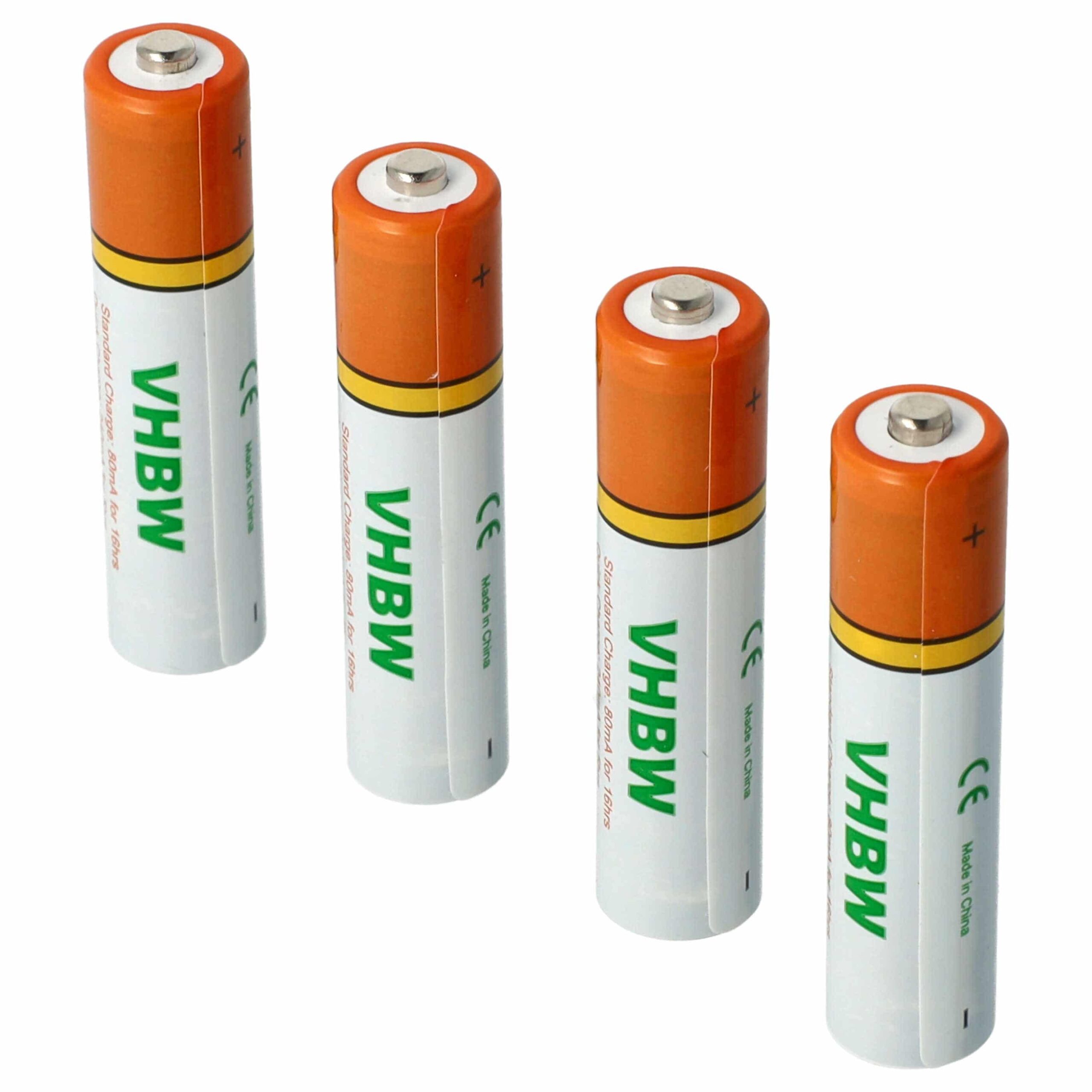 4x Baterias vhbw AAA 800 mAh 1.2V NiMH para Telefones Fixos Philips, Grundig, Sennheiser e Compatíveis - Image 4