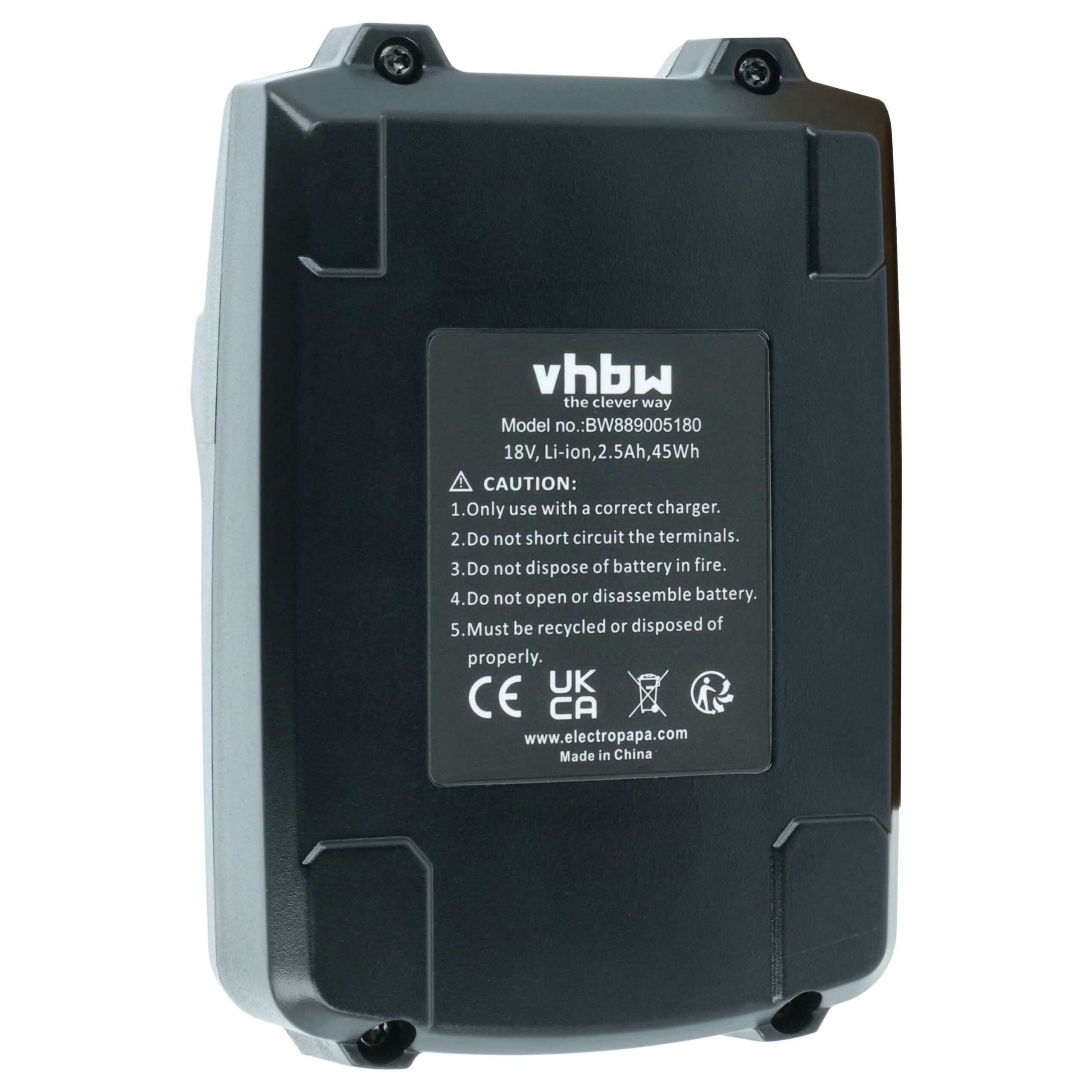 2x Bateria de substituição vhbw para Gesipa GES1679689 - 2500 mAh, 18 V, Li-Ion - Image 3