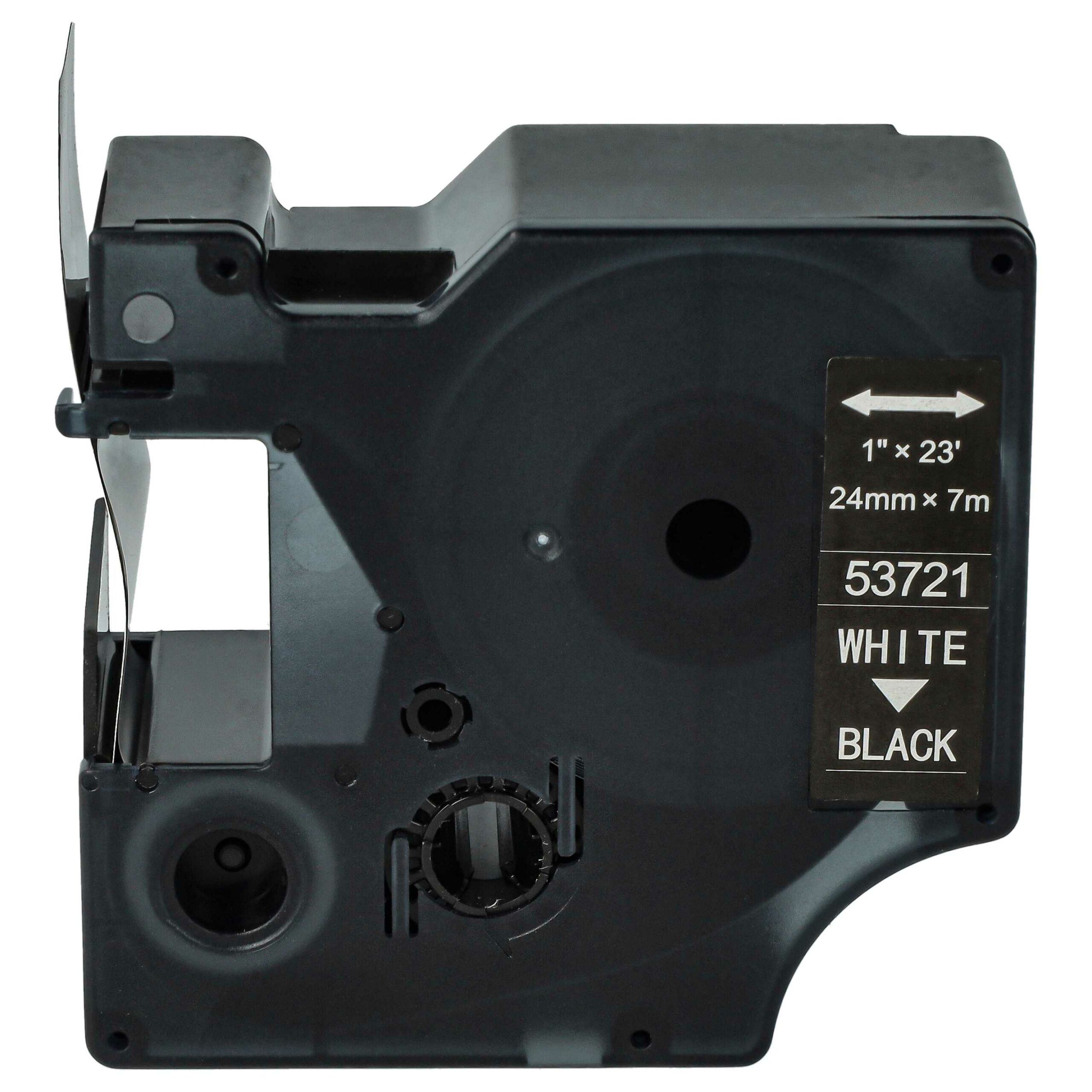 Fita de Etiquetas compatível com Dymo D1 53721 - 24 mm Branco em Preto - Image 3