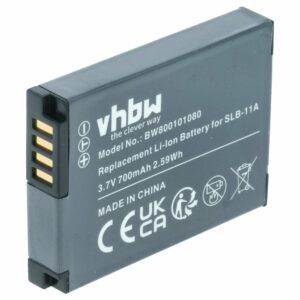 Bateria vhbw para Samsung SLB-11a - 700mAh, 3.6V, Li-Ion