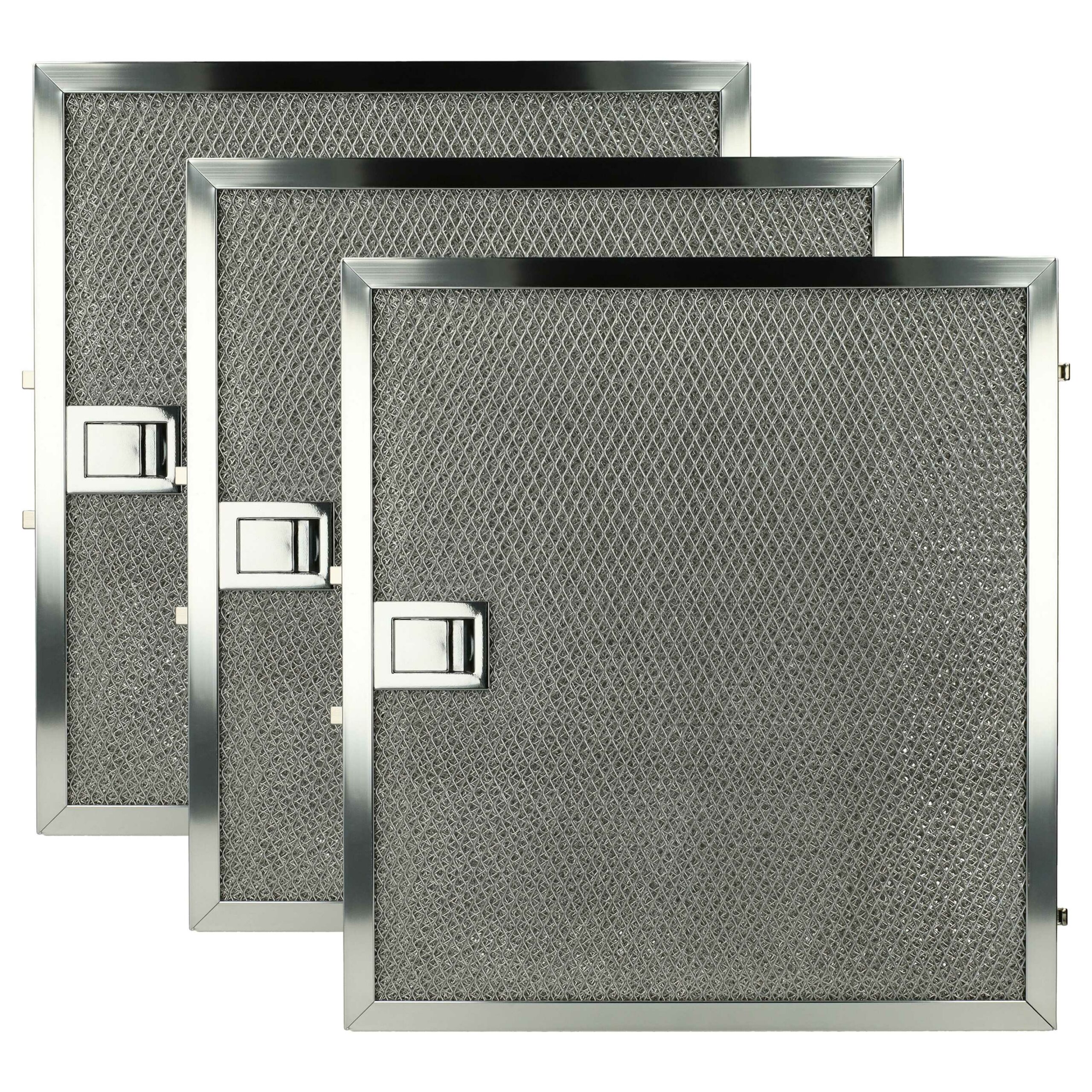 3x Filtro de Gordura Metal de Longa Duração vhbw compatível com Miele 8270440