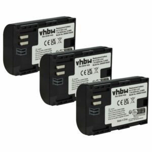3 Baterias vhbw LP-E6 - 2000mAh, 7.2V, Li-Ion com Chip de Informação