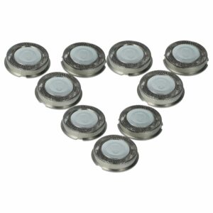 9 Cabeças de Corte vhbw compatíveis com Philips HP1915L, HQ3 - Prateado