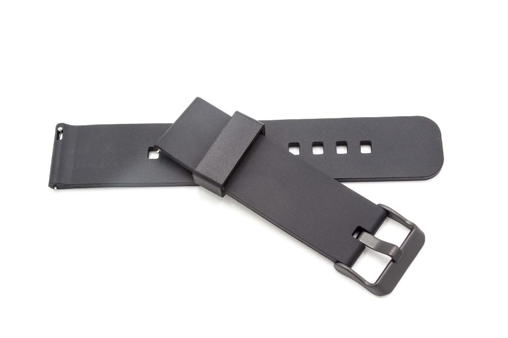 Pulseira para Smartwatch LG vhbw - Silicone Preto 26mm