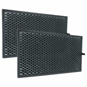 2x Filtro de Carvão Ativado compatível com Sharp FZ-D60DFE para Purificador de Ar Sharp