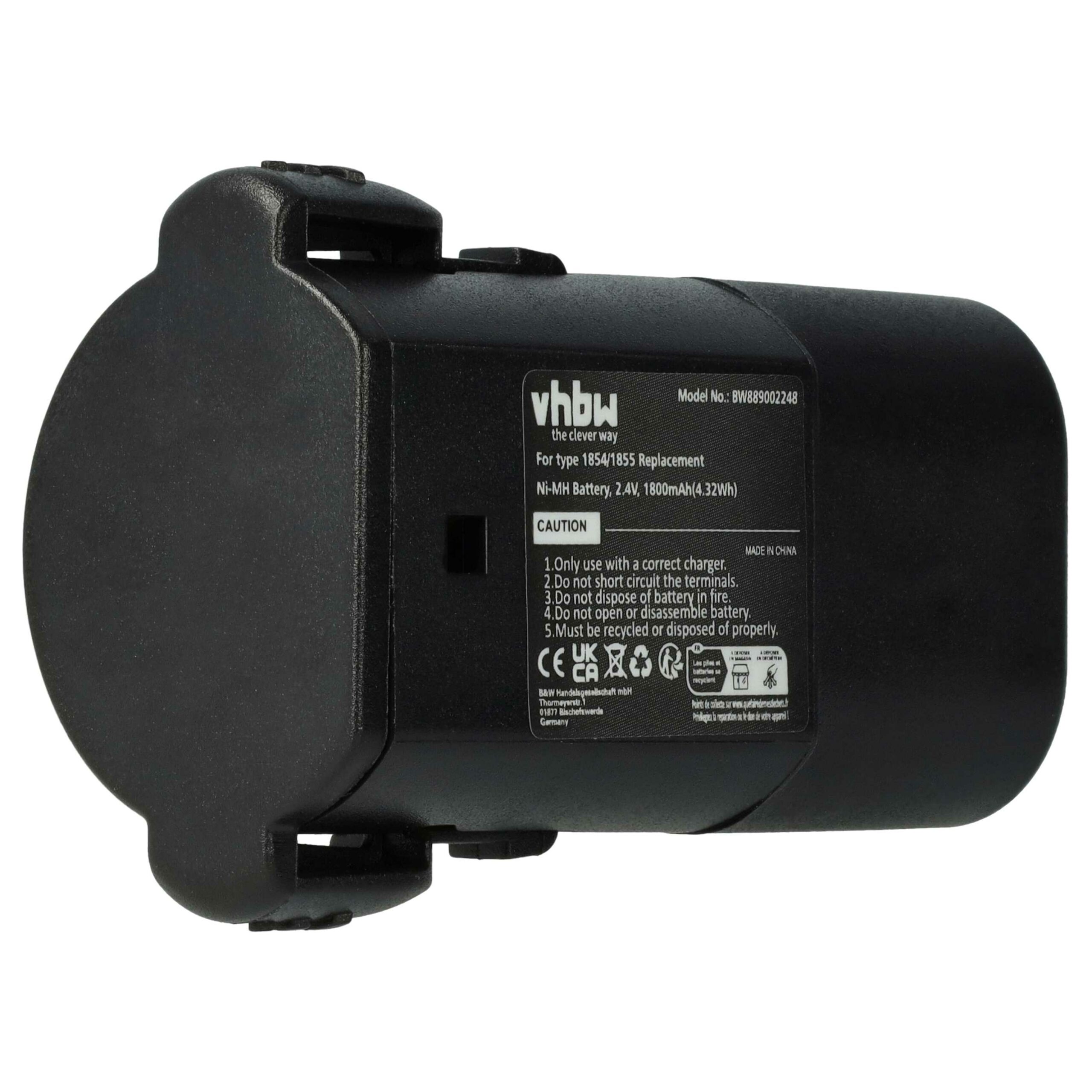 Bateria para Aparadores Moser 1854-7988 - 1800 mAh 2.4 V NiMH vhbw - Image 3