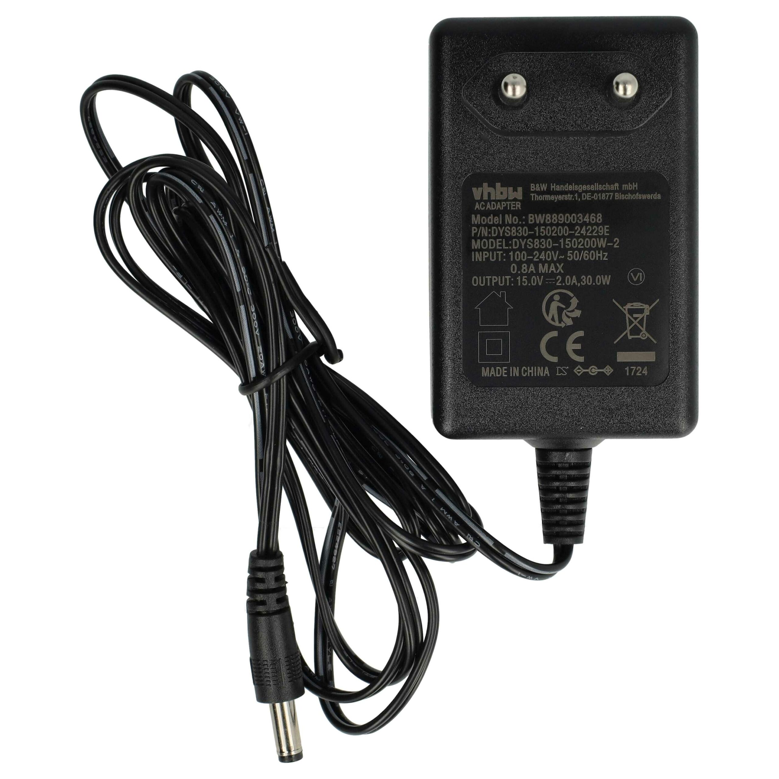 Adaptador de Corrente para Beurer MP100 / 570.68 Estação de Manicura e Pedicura - 177 cm