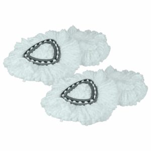 Conjunto de 4 Cabeças de Esfregona Microfibra vhbw Compatível com Vileda 152623 - Preto e Branco