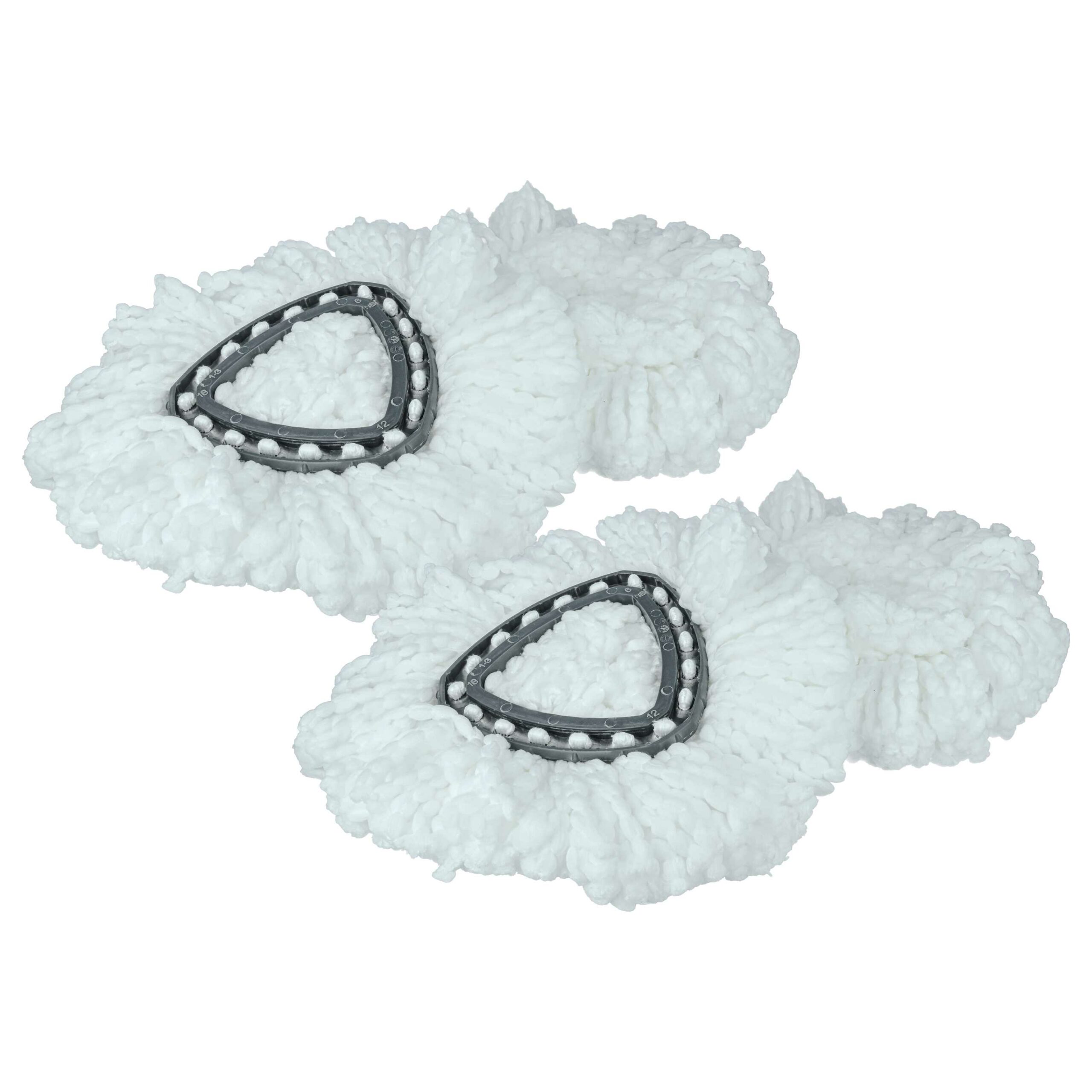 Conjunto de 4 Cabeças de Esfregona Microfibra vhbw Compatível com Vileda 152623 - Preto e Branco