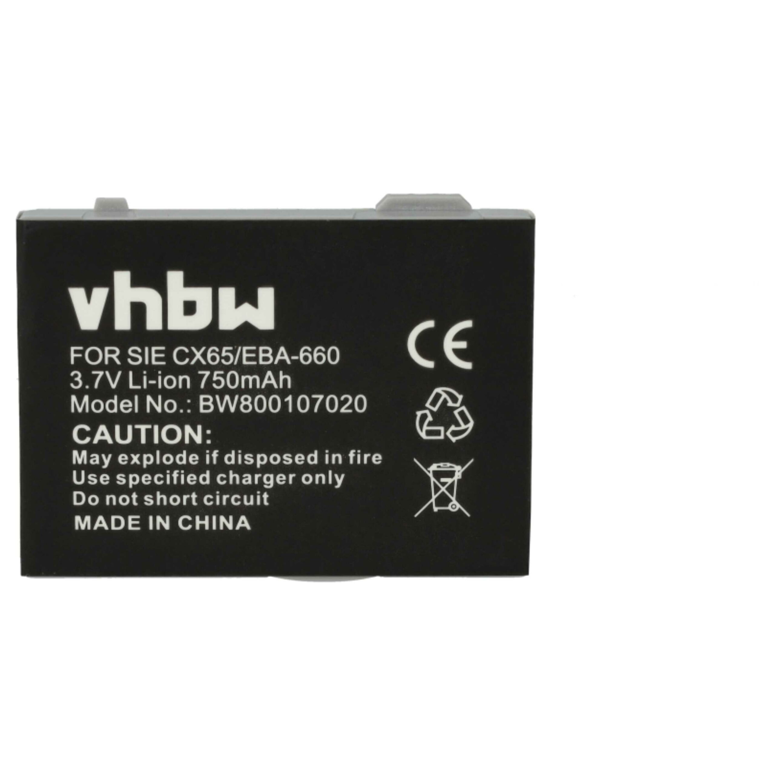 10x Bateria compatível com Siemens EBA-660, EBA-670, EBA-760 para telefone fixo - 750 mAh 3.7 V Li-Ion vhbw - Image 3