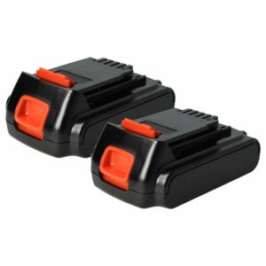 2 Baterias vhbw 18V 2000 mAh Li-Ion para Black & Decker BL1318, BL1518, BL1518-XJ