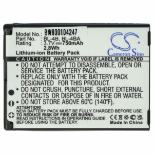 Bateria vhbw para Nokia BL-4BA, BL-4B - 800 mAh 3.7 V Li-Ion