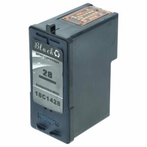 Cartucho de Tinta vhbw Compatível Lexmark 18C1528 / 18C1528E / 28 - Preto Recarregado 18 ml