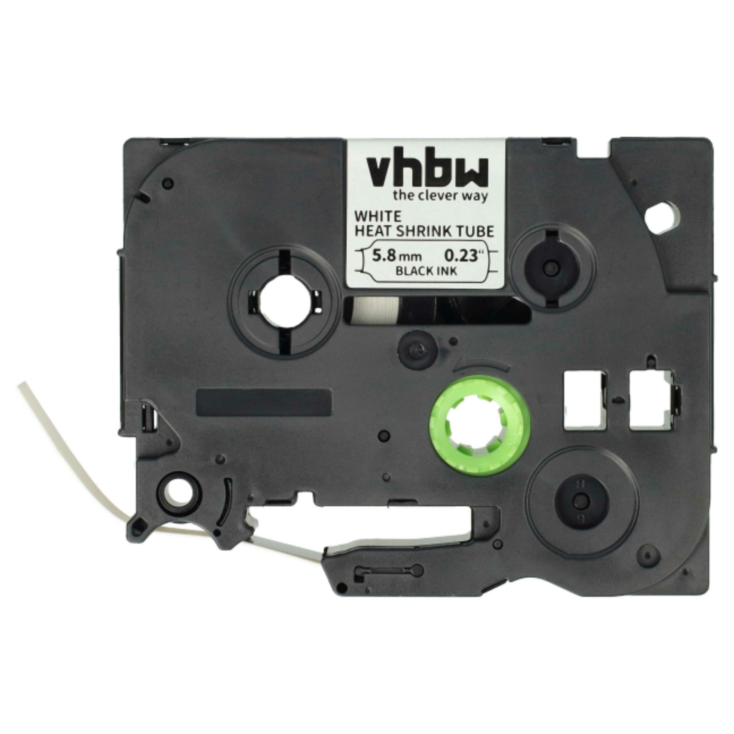 Fita de Etiquetas vhbw Compatível com Brother AHS-211, HS-211, HSe-211 - Tubo Termorretrátil 5.8 mm Preto sobre Branco - Image 3