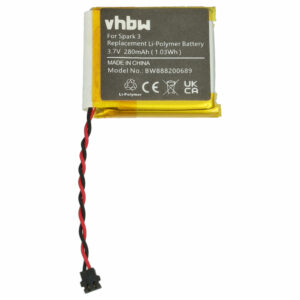 Bateria Smartwatch vhbw compatível com TomTom AHB332824HPS - 280 mAh 3.7 V Li-polímero + Ferramentas