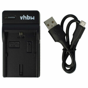 Carregador USB-C com Cabo para Blackmagic, Canon 80D e Câmaras Digitais - vhbw