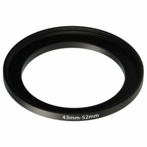 Anel Adaptador Step-Up 43 mm para 52 mm vhbw para Objetivas de Câmaras Fotográficas