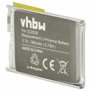 Bateria para Smartwatch TomTom - Compatível AHB322028, 322028 - 190 mAh 3.7 V Li-polímero
