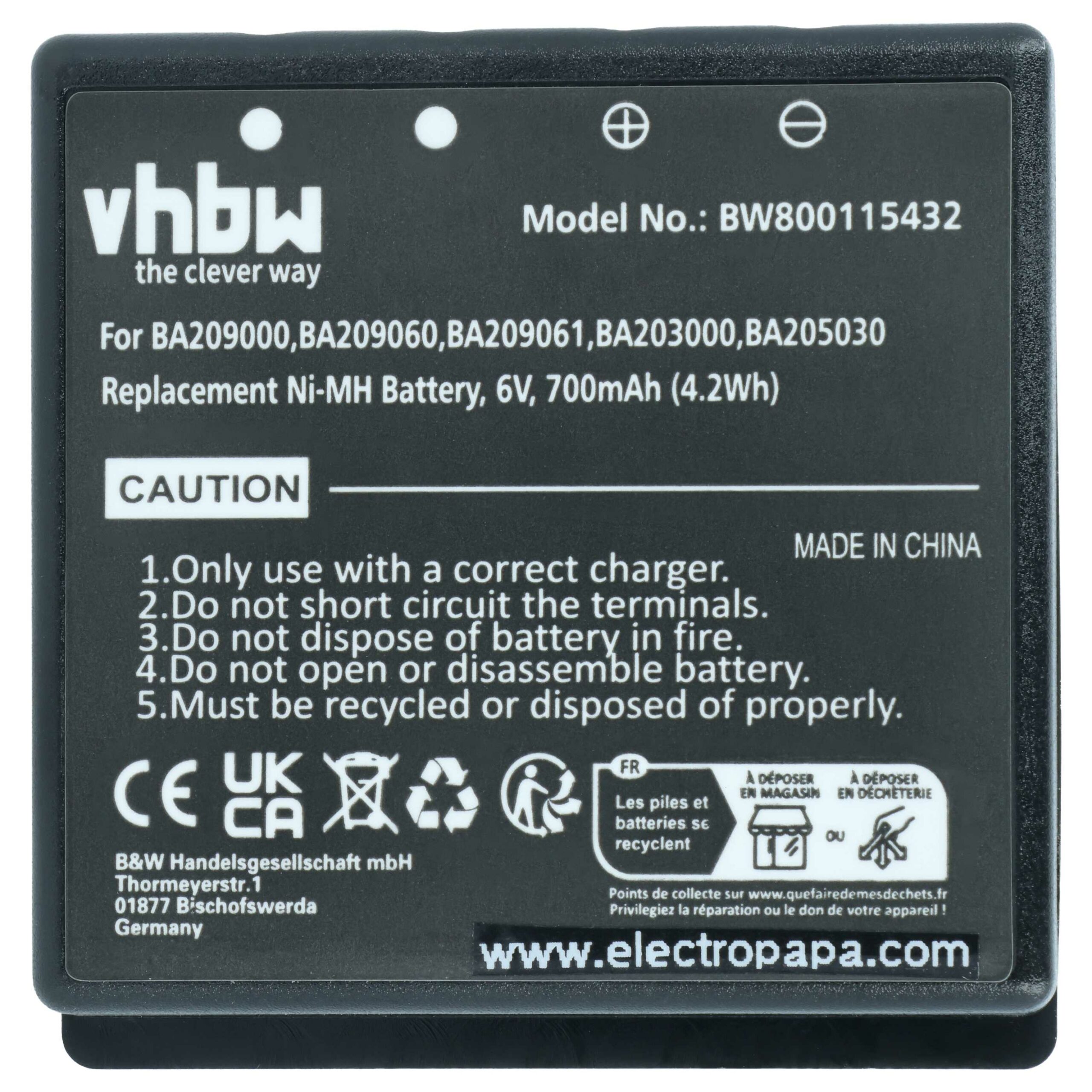 2x Bateria de Substituição para Comandos Remotos Industriais HBC BA206000, BA203000, BA205030 - 700 mAh - Image 3