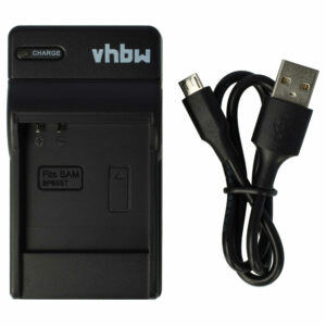 Carregador de Bateria USB-C + Cabo USB-C para Câmara Digital Samsung VP-HMX10 - 0,5 A