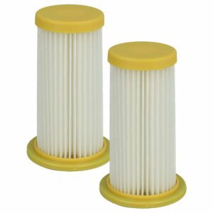 2x Filtro de Cartucho para Aspirador Philips 432200520850, Branco/Amarelo vhbw