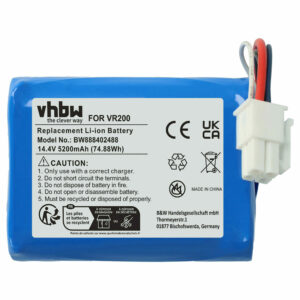 Bateria vhbw 5200mAh 14.4V Li-Ion para Vorwerk 20884-1