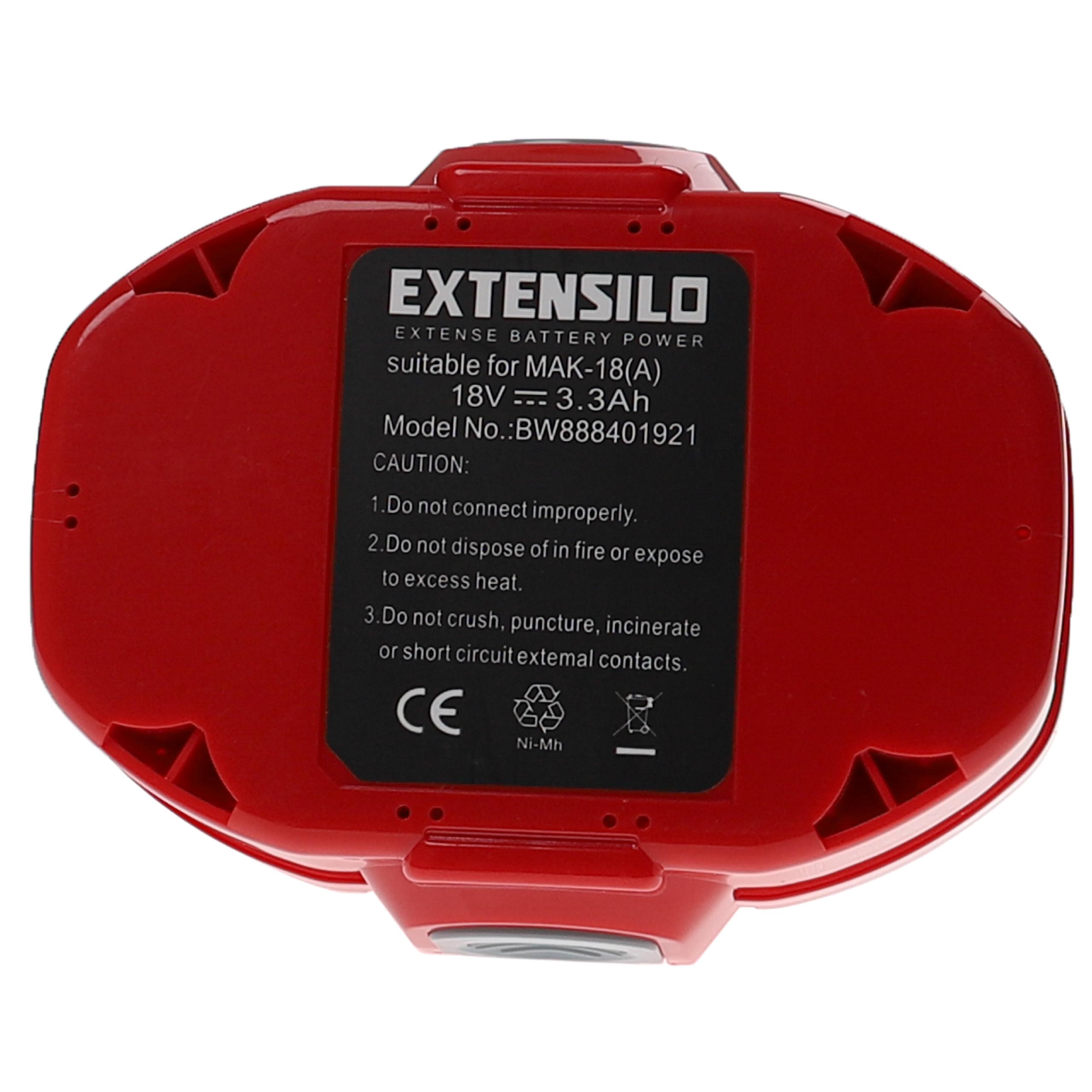 3 Baterias EXTENSILO compatíveis Makita 18V 3300 mAh - Modelos 1835, 1822, 1833, 1823, 1834 - Image 2
