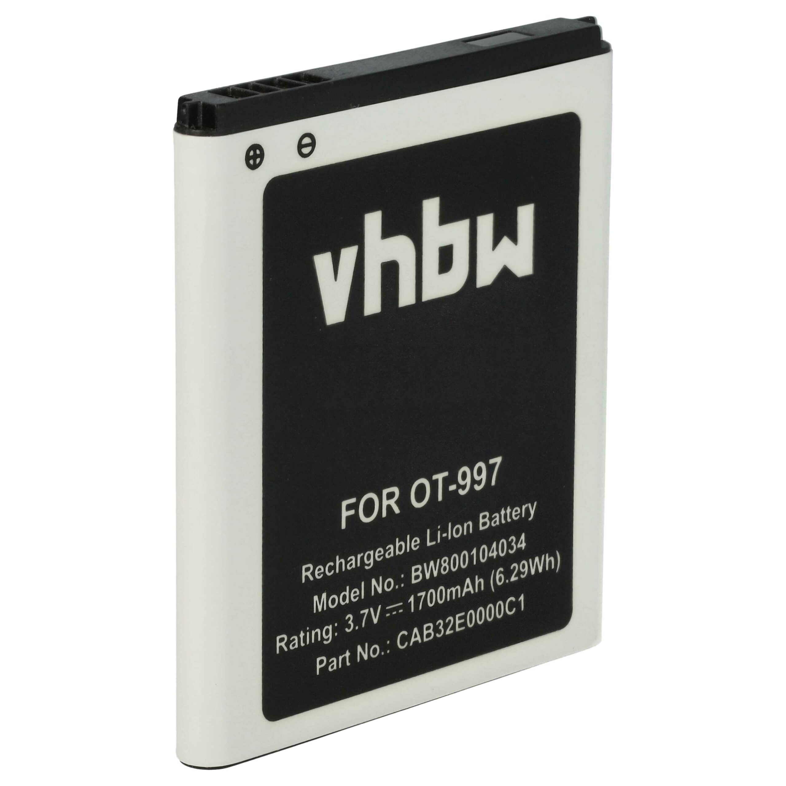 Bateria para Telemóvel Alcatel BY80, CAB32E0002C1, CAB32E0000C1, CAB32E0000C2 - 1700 mAh 3.7 V Li-Ion vhbw
