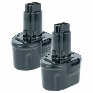 2x Bateria vhbw substitui DeWalt DW9057, DE9085, DE9057 - 2000 mAh, 7.2 V, NiMH
