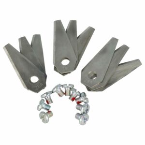 Kit 9 Lâminas de Substituição vhbw para Cortador de Relva Robô Bosch F 016 800 321 e F 016 104 255 - Aço, Prateado