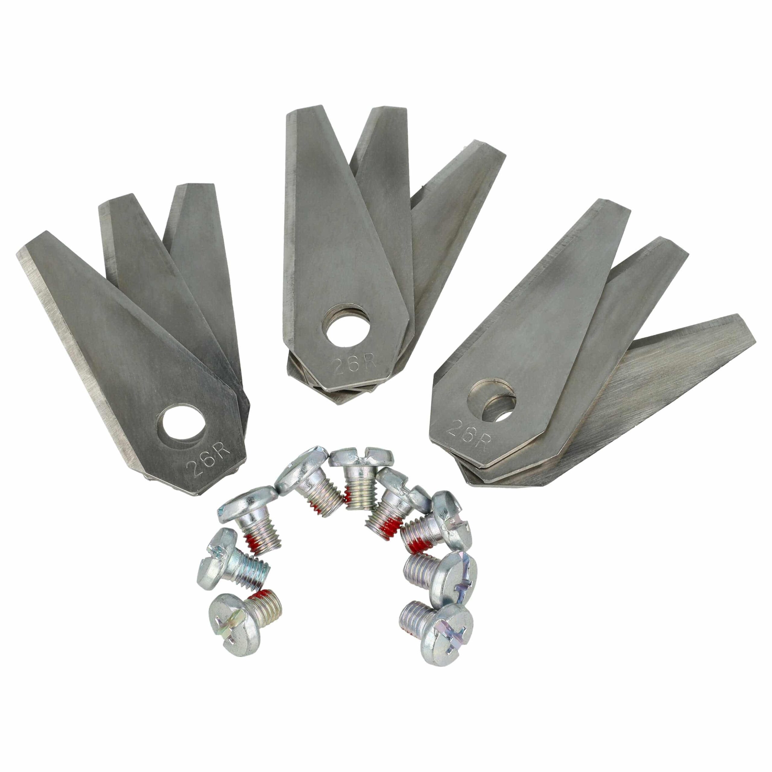 Kit 9 Lâminas de Substituição vhbw para Cortador de Relva Robô Bosch F 016 800 321 e F 016 104 255 - Aço, Prateado
