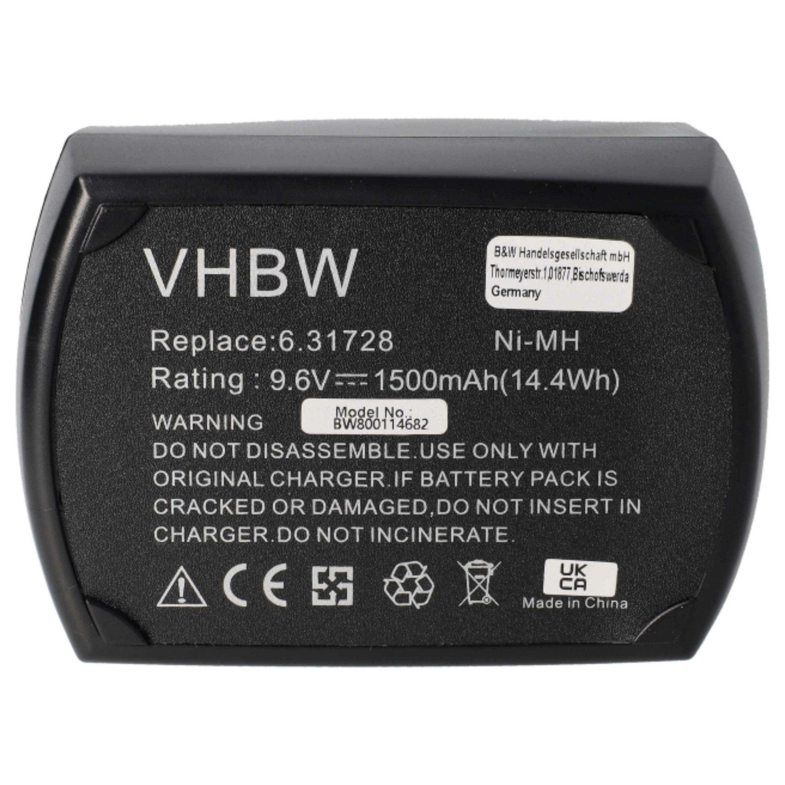 2 Baterias vhbw para Metabo 6.25471.00, 6.2547, 6.25471, 6.25470.00 - 1500 mAh, 9.6 V, NiMH - Image 3
