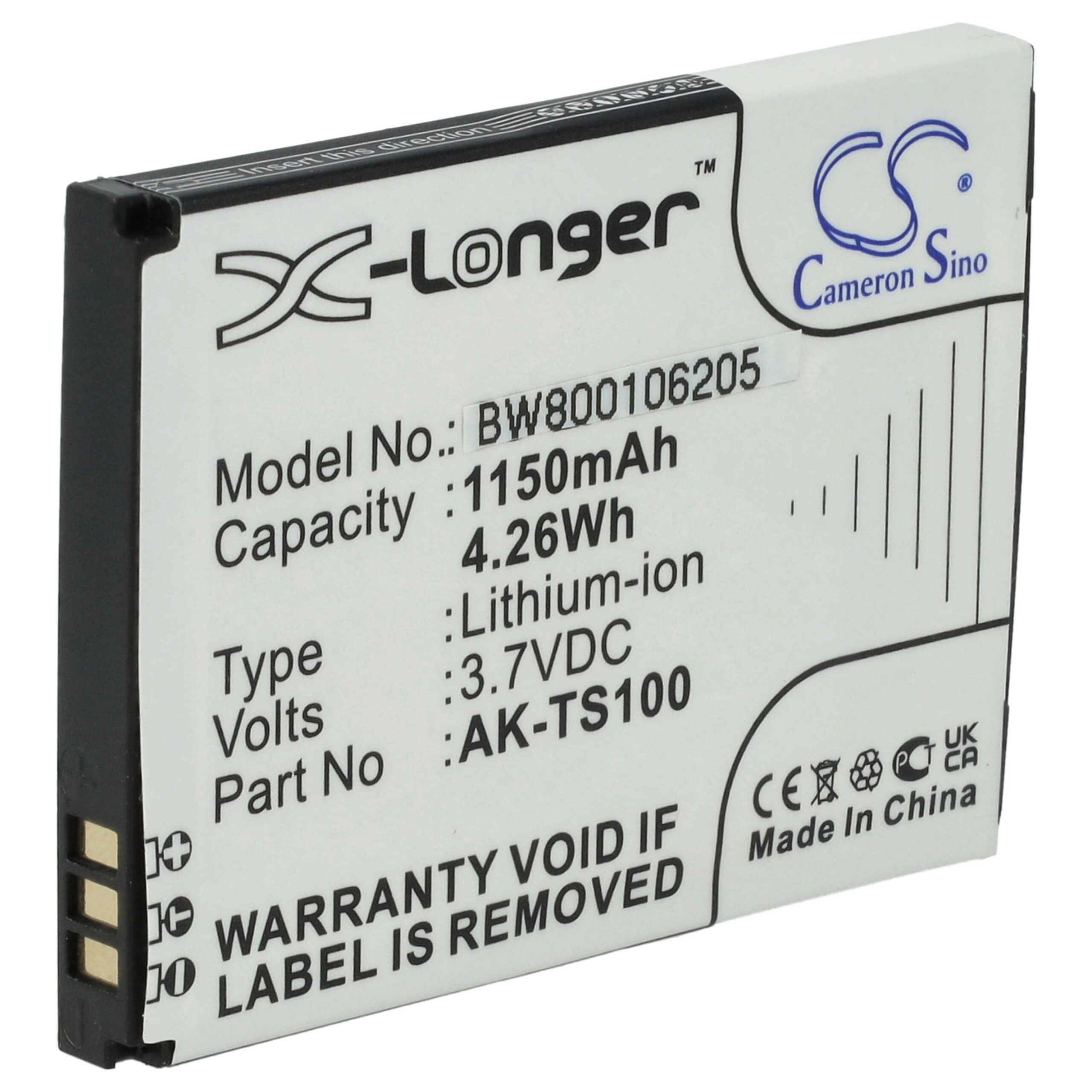 Bateria para Telemóvel Emporia AK-TS100, AK-F220 - 1150 mAh 3.7 V Li-Ion vhbw
