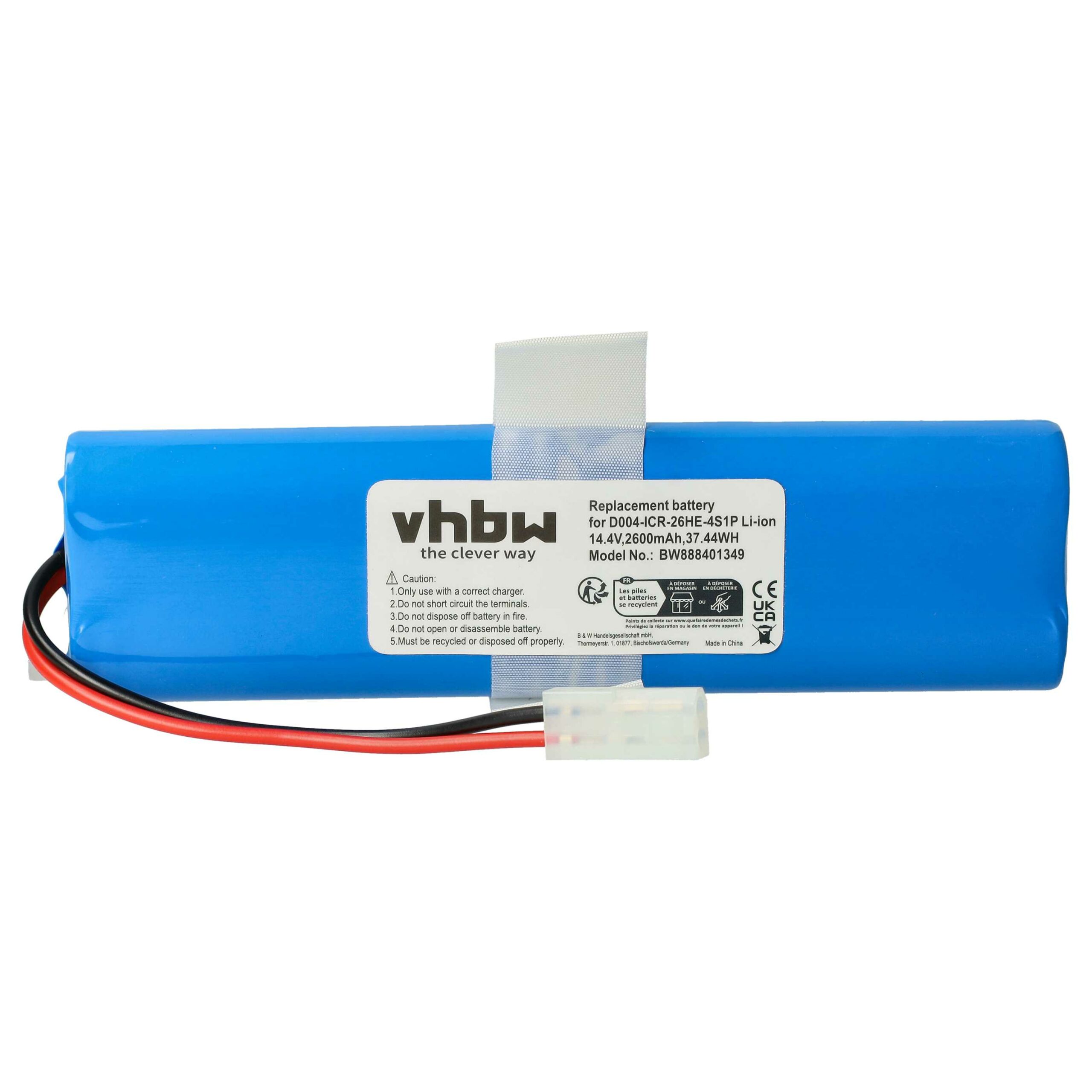 Bateria vhbw 2600mAh 14.4V Li-Ion para Moneual, 360, Hoover D004-ICR-26HE-4S1P - Image 3