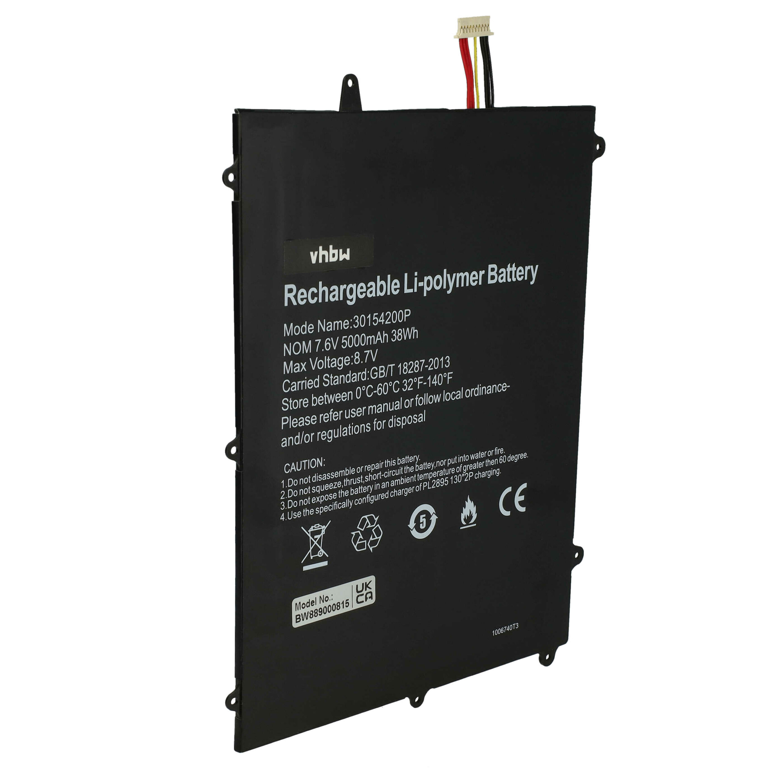 Bateria vhbw para Jumper TH133K-MC, HW-3487265 - 5000 mAh 7.6 V Li-polymer - Image 3