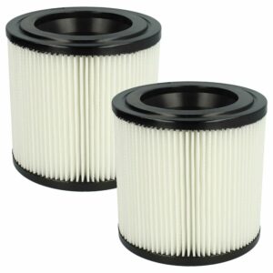 2x Filtro de Cartucho Substitui Kärcher 2.889-219.0 para Aspirador Kärcher, Preto/Branco