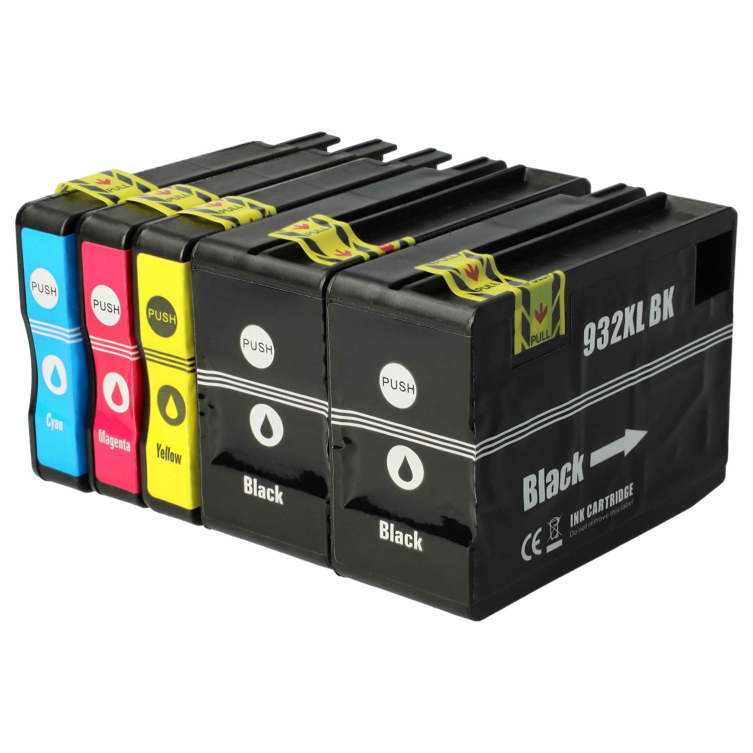 Pack 5x Cartuchos de Tinta para HP Officejet 6100 eprinter, 6600 E-ALL-IN-ONE, 6700 Premium, 7510 All-In-One