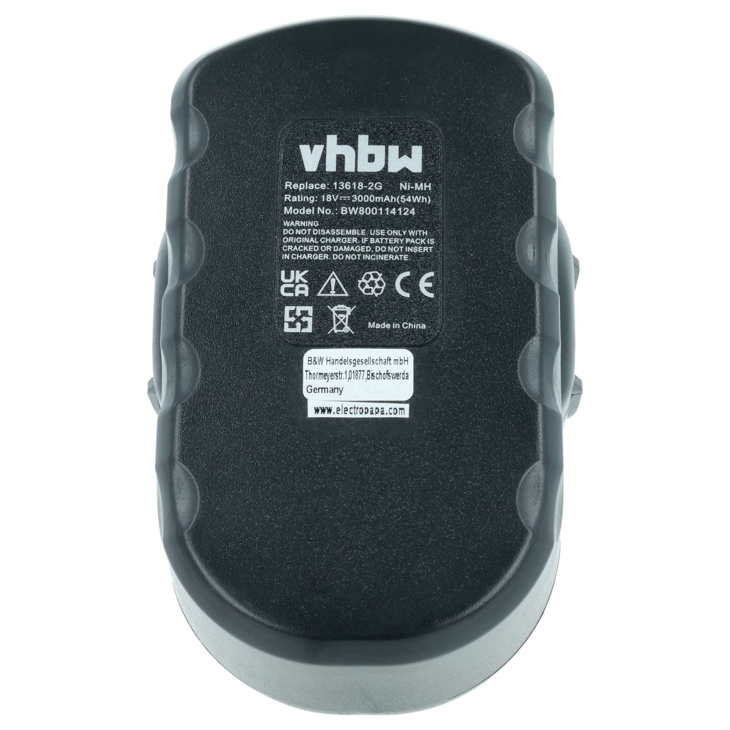 Pack 3x Bateria vhbw 18V 3000 mAh NiMH para Ferramentas Bosch (substitui 2607335278, 2607335266) - Image 3