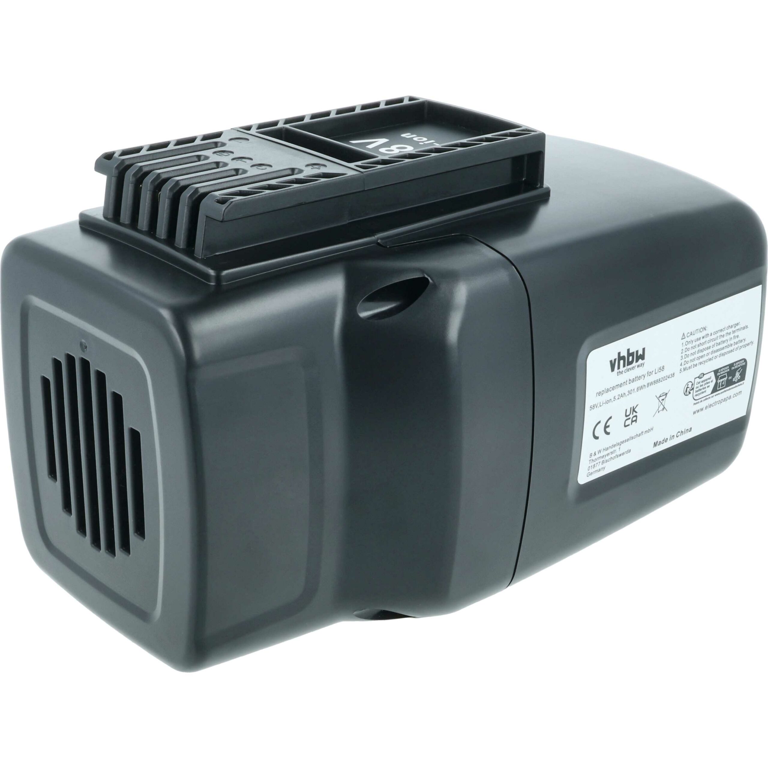 Bateria vhbw 58 V 5200 mAh Li-Ion para McCulloch, Jonsered e Poulan Pro - Image 2