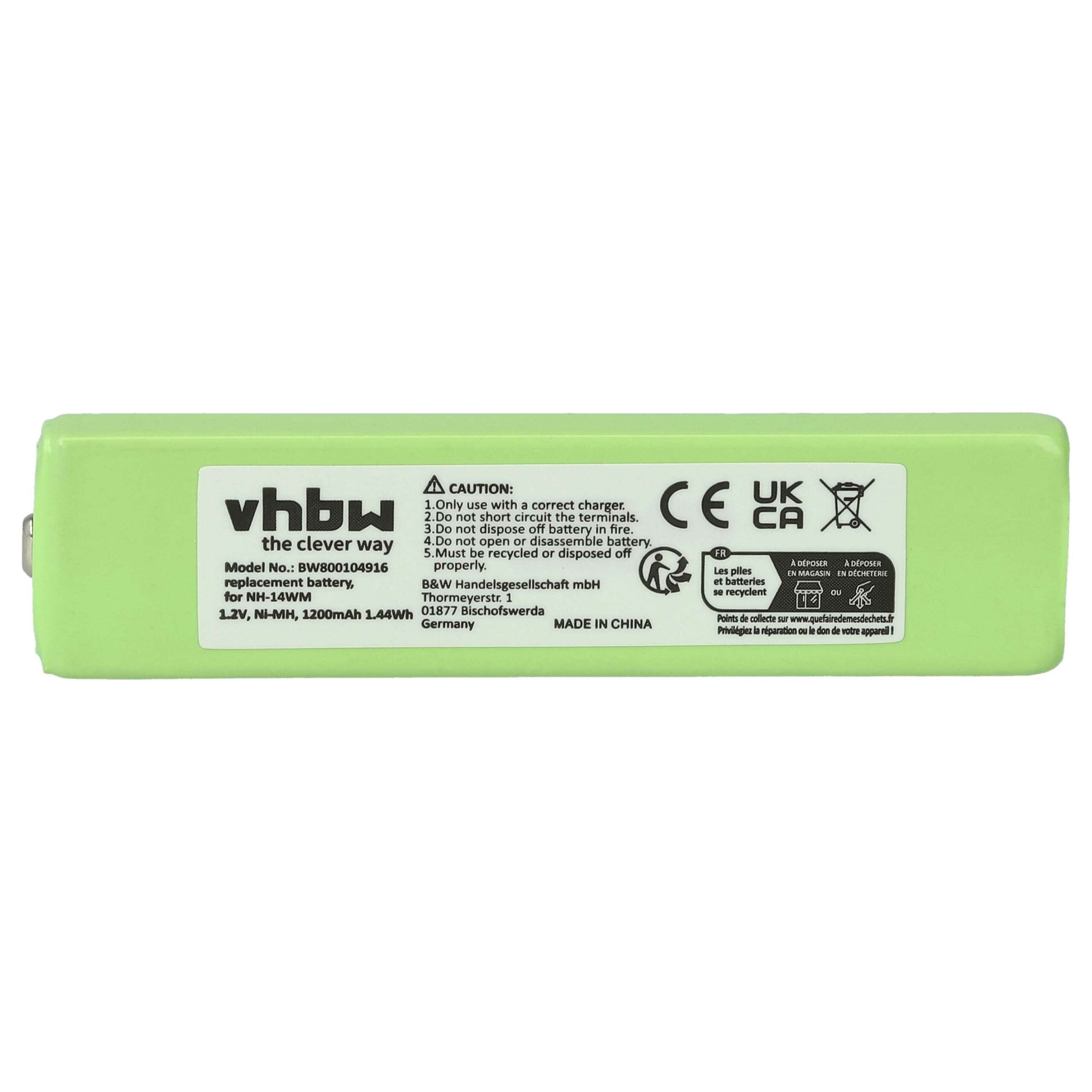 Bateria vhbw 2x para MP3-Player Aiwa MHB-901 - 1200 mAh 1.2V NiMH - Image 3