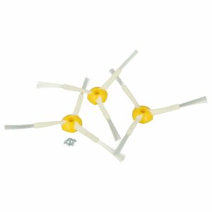 Conjunto de 3 Escovas Laterais vhbw para iRobot Roomba 866, 886, 900, 980 - Brancas