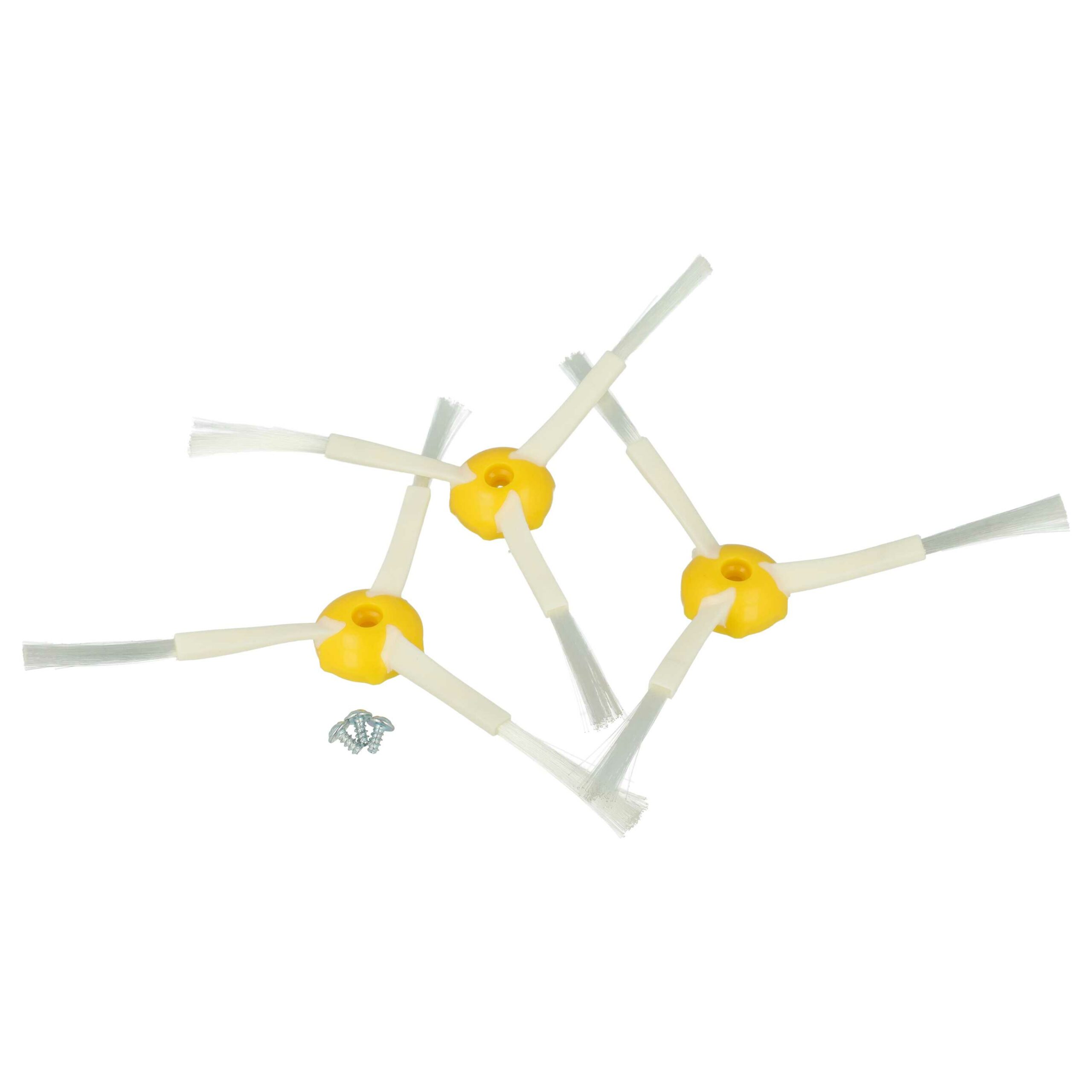 Conjunto de 3 Escovas Laterais vhbw para iRobot Roomba 866, 886, 900, 980 - Brancas
