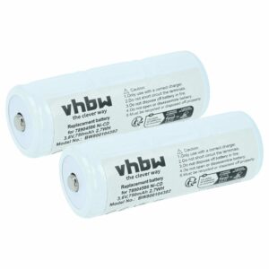 Bateria de Substituição vhbw 2x 78904586 - 750 mAh 3.6 V NiCd