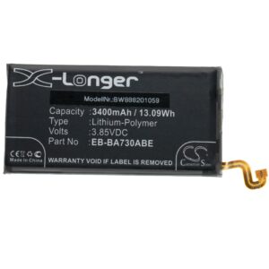 Bateria para Telemóvel Samsung EB-BA730ABE vhbw - 3400 mAh 3.85 V Li-polímero