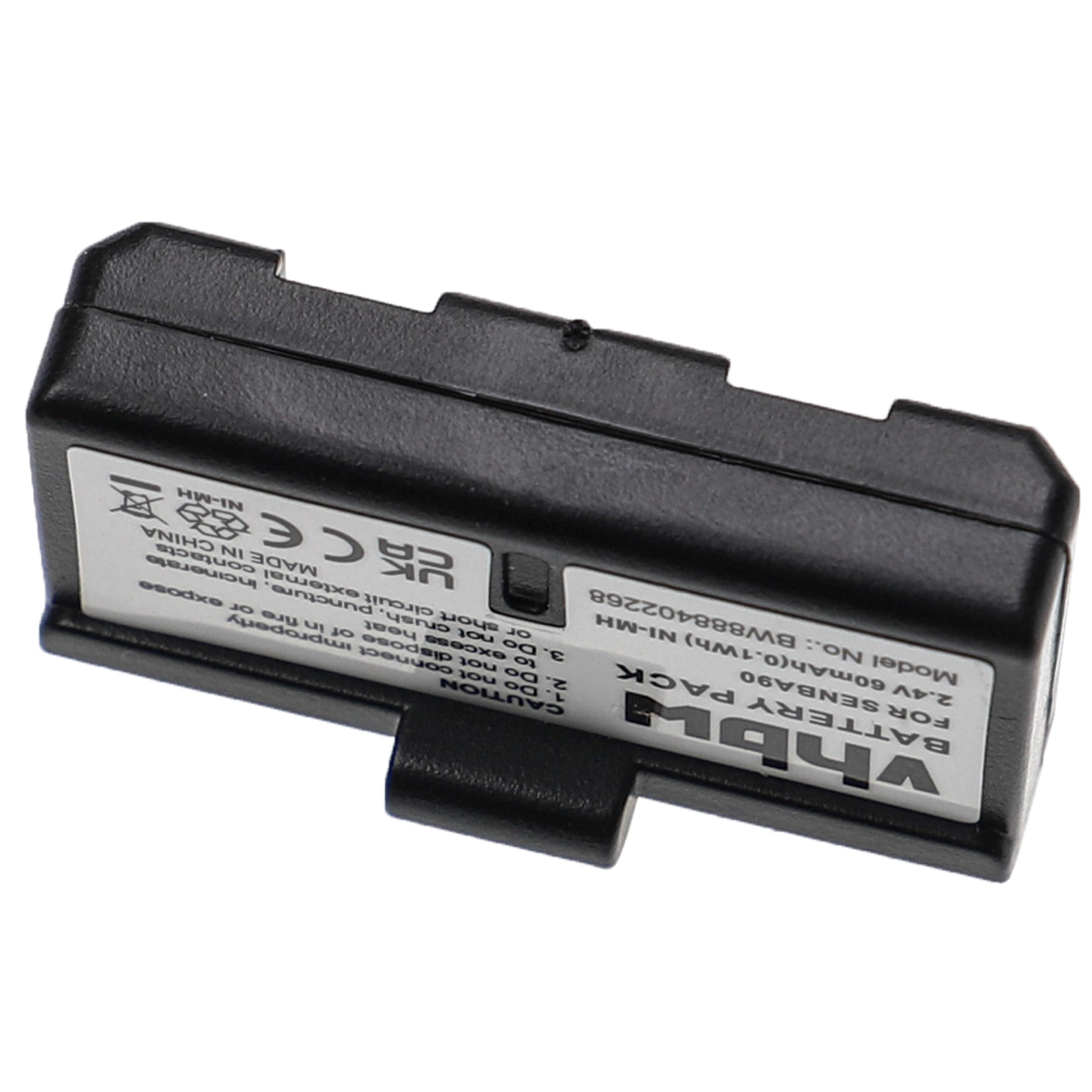 Bateria Wireless vhbw 10x compatível com Sennheiser BA90, E90, E180 - 60 mAh 2.4 V NiMH - Image 4