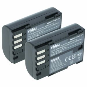 2x Bateria vhbw compatível com Pentax D-Li90 - 1300mAh, 7.2V, Li-Ion
