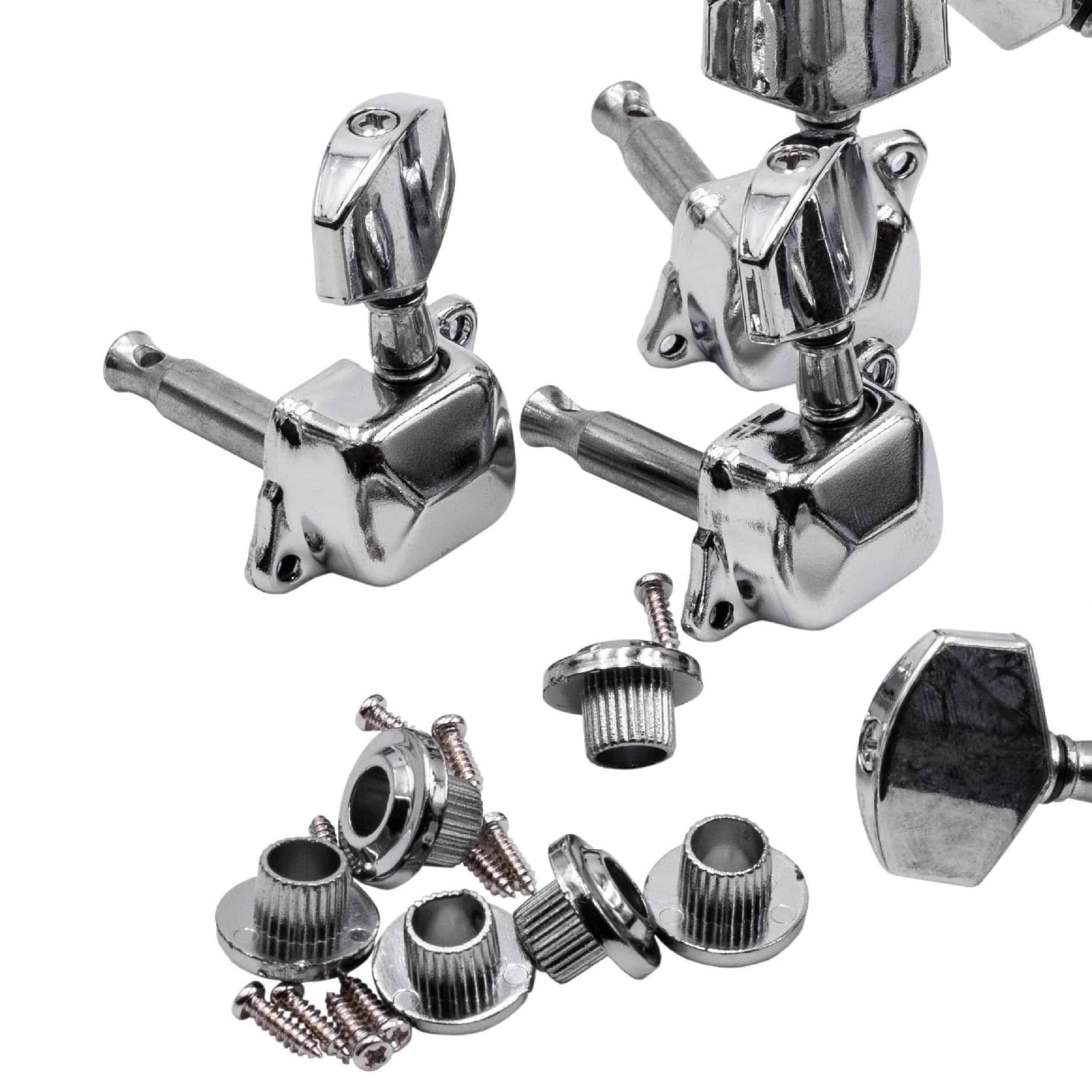 Craveiras de Guitarra 3D3E vhbw - Prata, Furo 8 mm para Guitarra Elétrica, Acústica e Banjo - Image 2