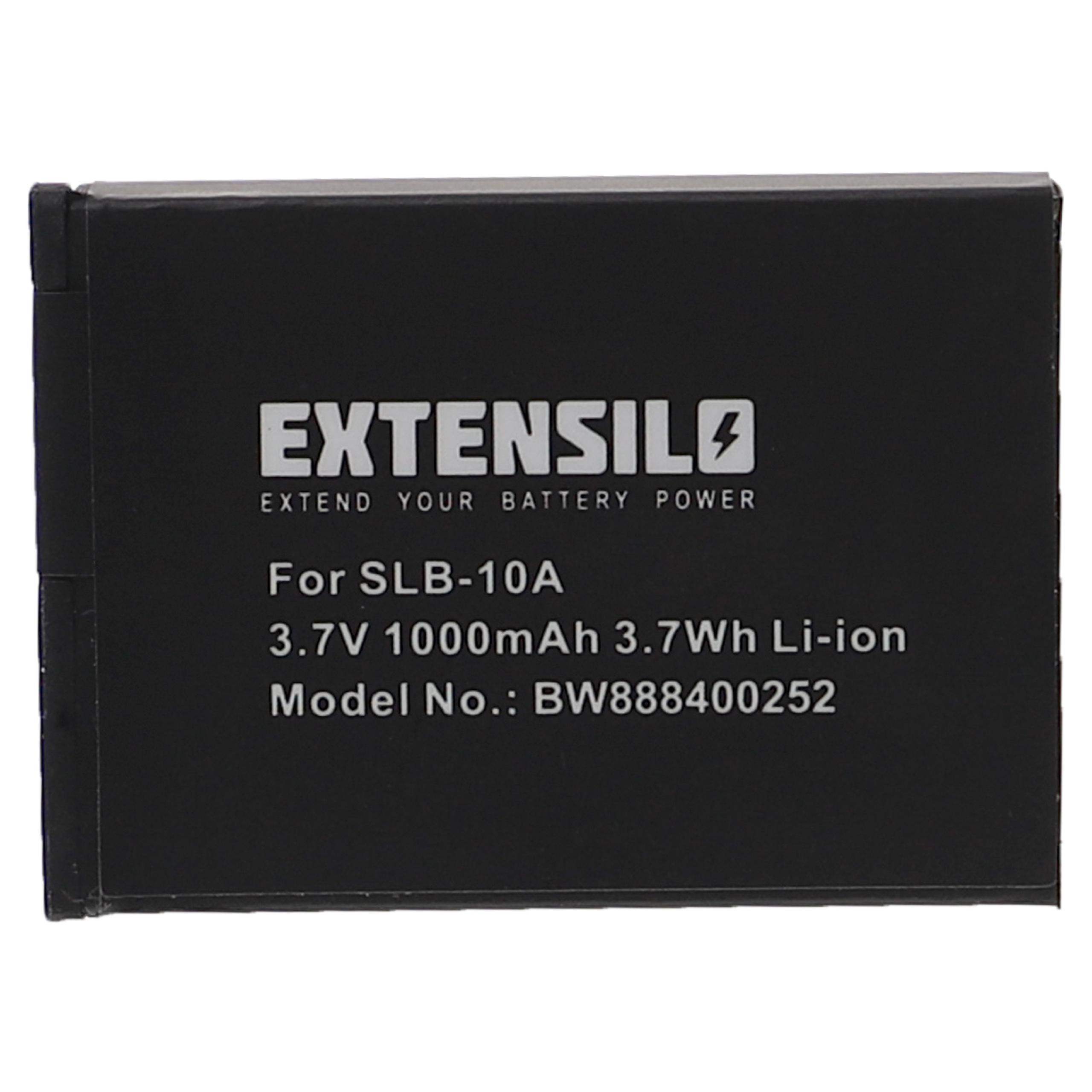 Bateria EXTENSILO FJ-SLB-10A para Praktica, Akai, HP, Samsung e outras - 1000mAh, 3.7V, Li-Ion