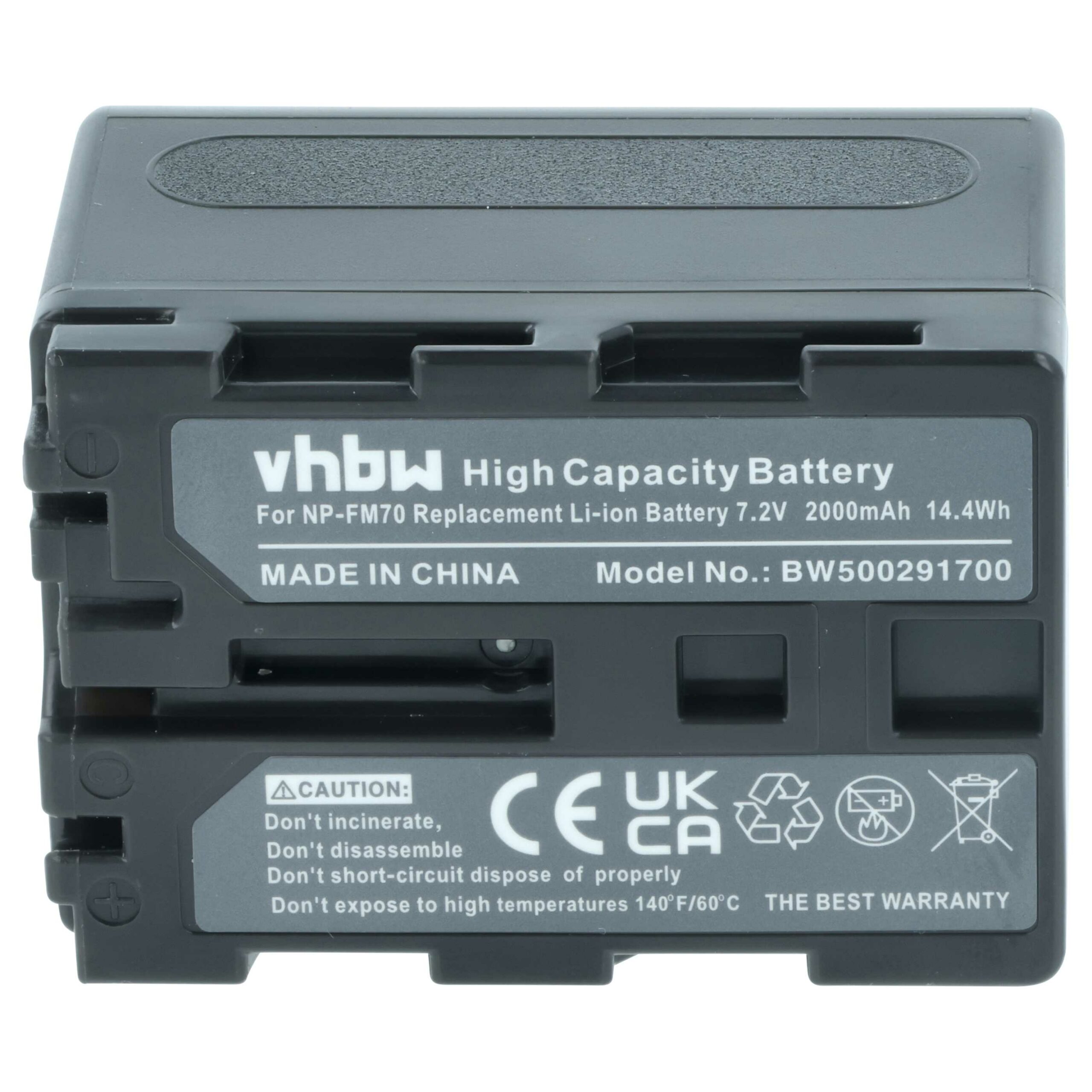 Bateria vhbw 2x para Câmaras de Vídeo Sony - Substitui NP-FM30, NP-FM50, NP-FM70, NP-FM90, NP-FM91 - 2000 mAh 7.2 V Li-Ion - Image 3