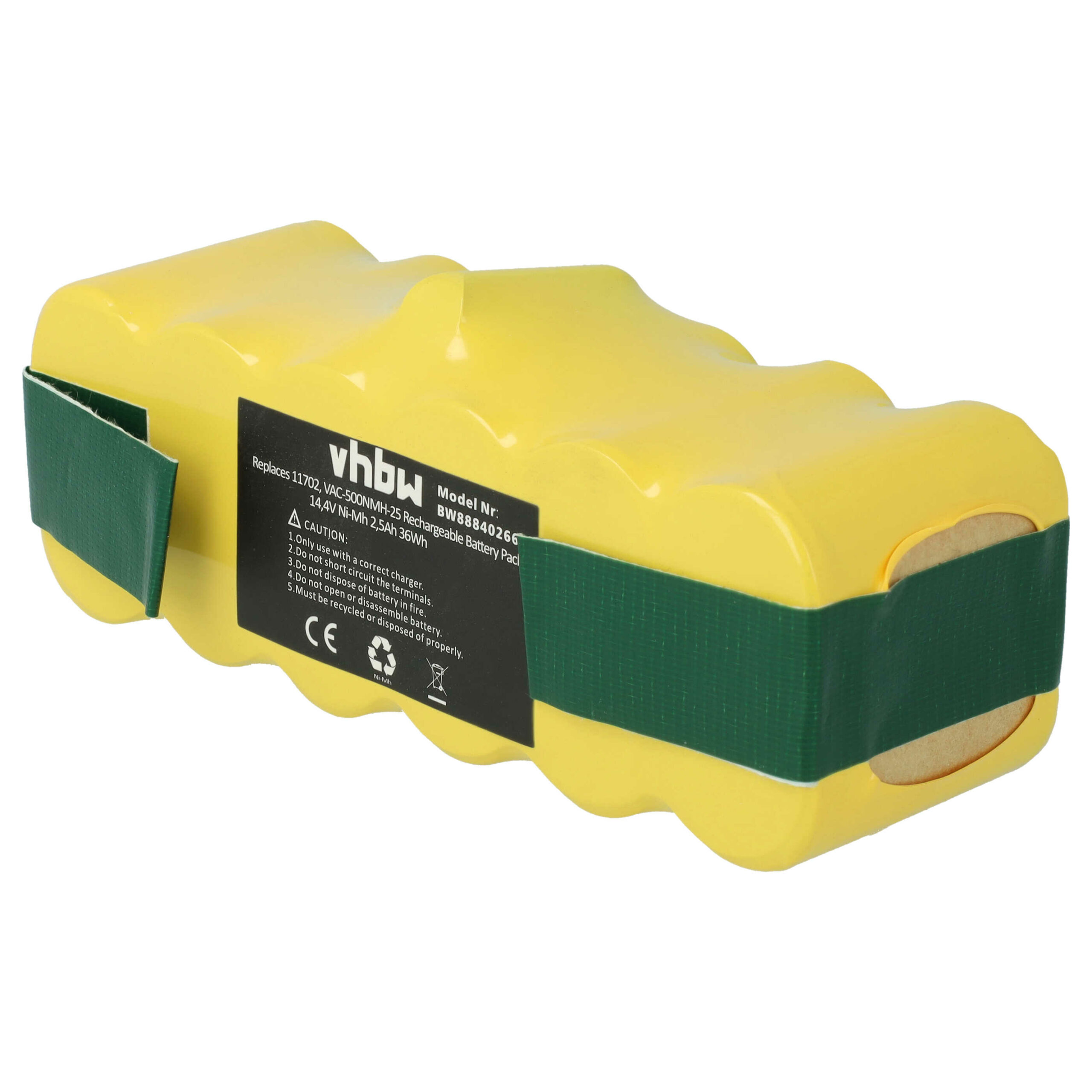 Bateria vhbw 14.4V 2500mAh NiMH para iRobot (80501e, 80601, 11702, 68939, 80501, 855714, 4419696) - Image 3